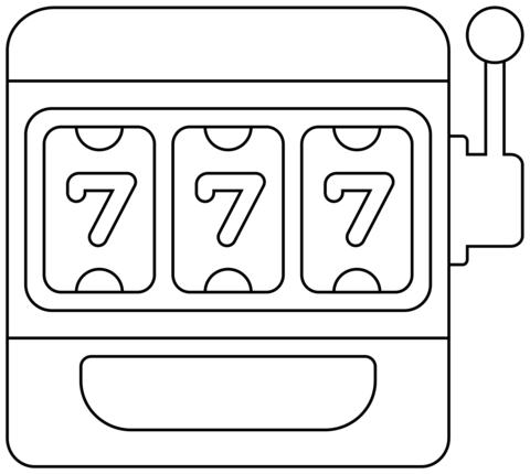 Slot Machine Emoji Coloring Page